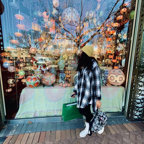 long patterned coat with hood - Picture 3 of 3